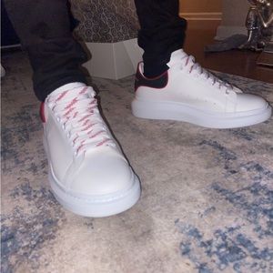 Alexander Mcqueens, Size 10, White/Black/Red outline